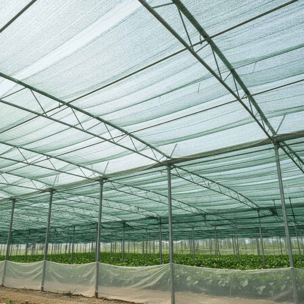 Polyethylene nets with packaged produce